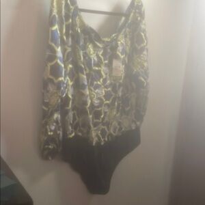 Stylish Multicolor Long Sleeve Bodysuit